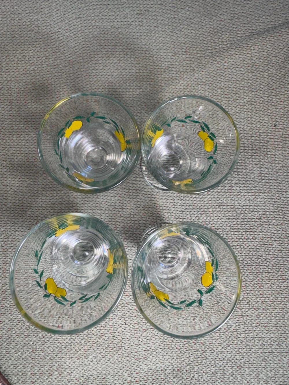 Vintage Tessora Italian Footed Lemon Shot Glasses - Set of 4